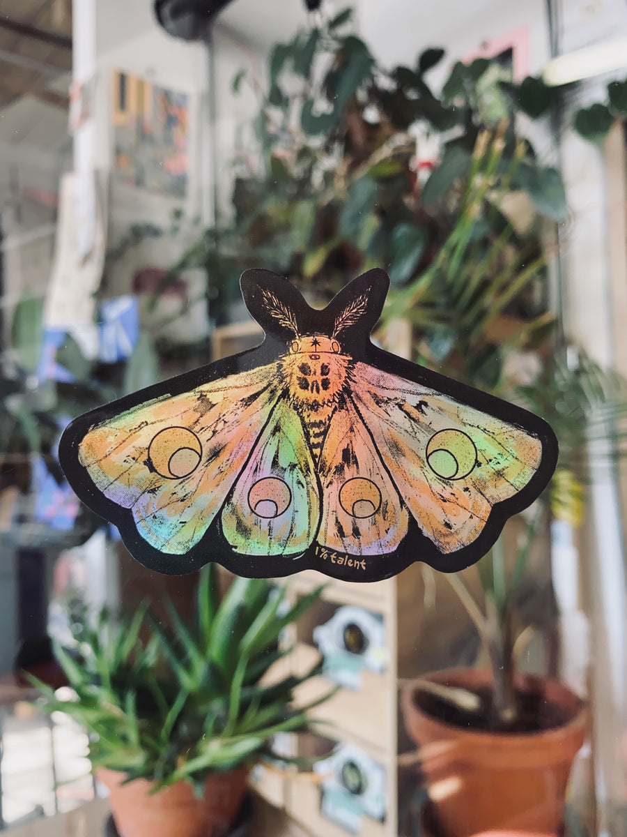 Moon moth Sticker for Sale by lazydogarts