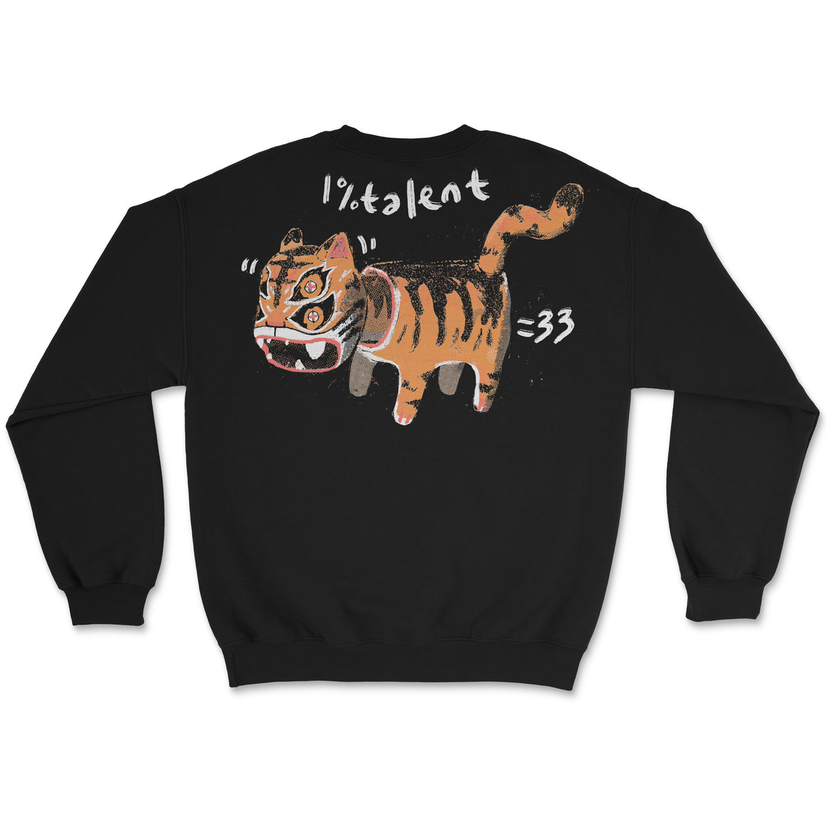 Hoodie with tiger top on back